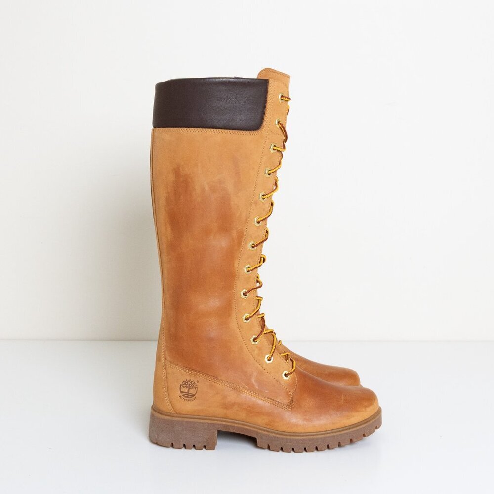 Timberland Premium 14 Inch Wheat Nubuck Leather Waterproof Boots 6.5 - Picture 3 of 16